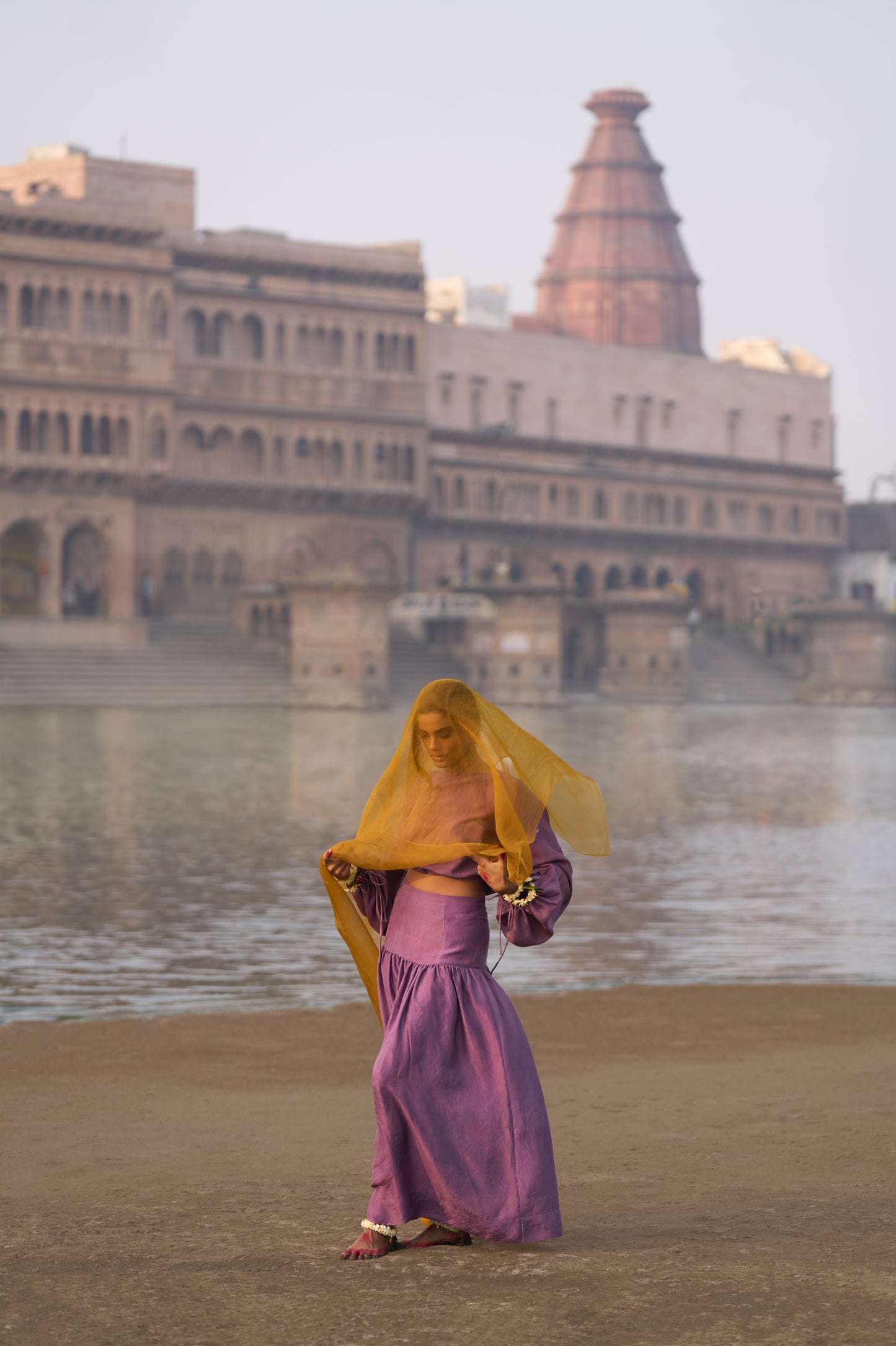 Suman Skirt | Purple Silk