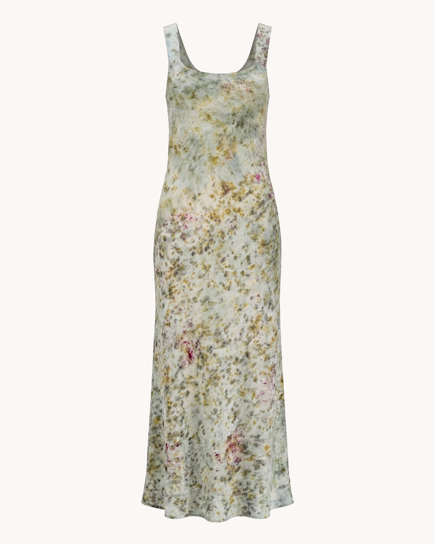 Chami Dress | Blue Eco Print Silk