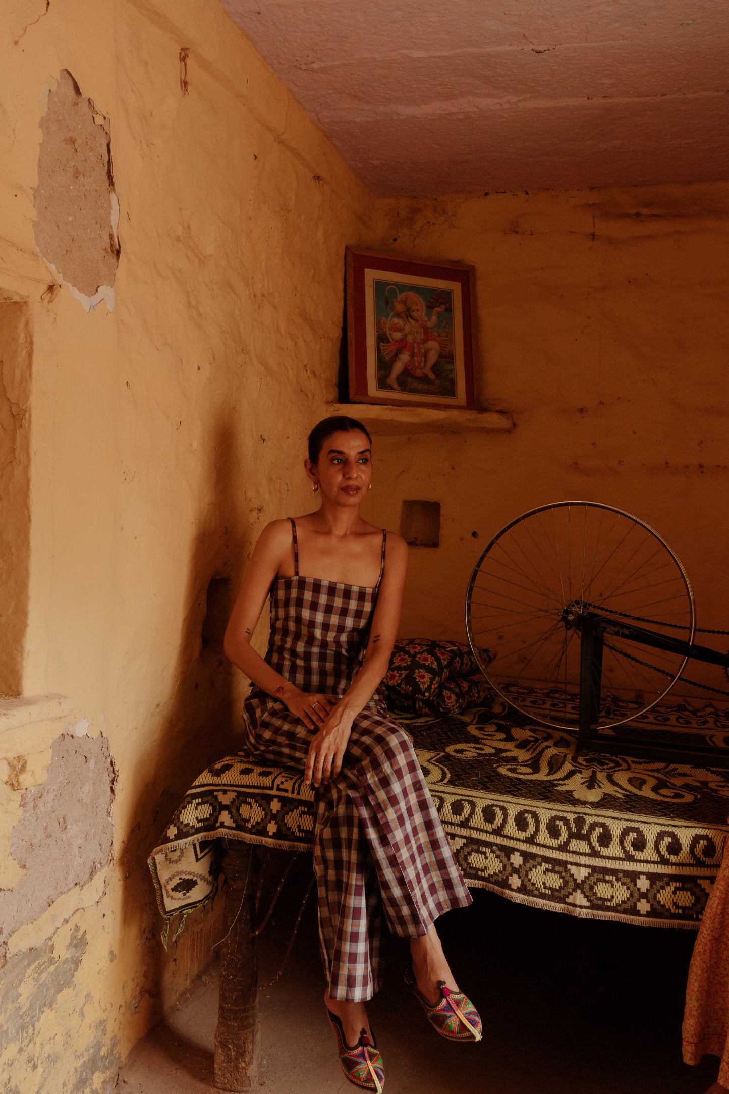 Shabnam Top | Handloom Plum Check