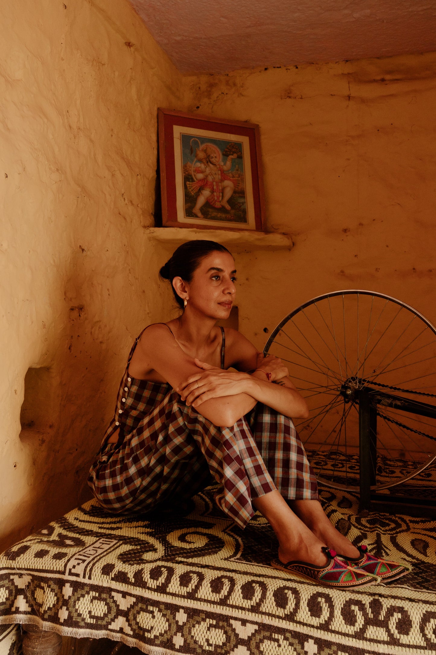 Shabnam Top | Handloom Plum Check