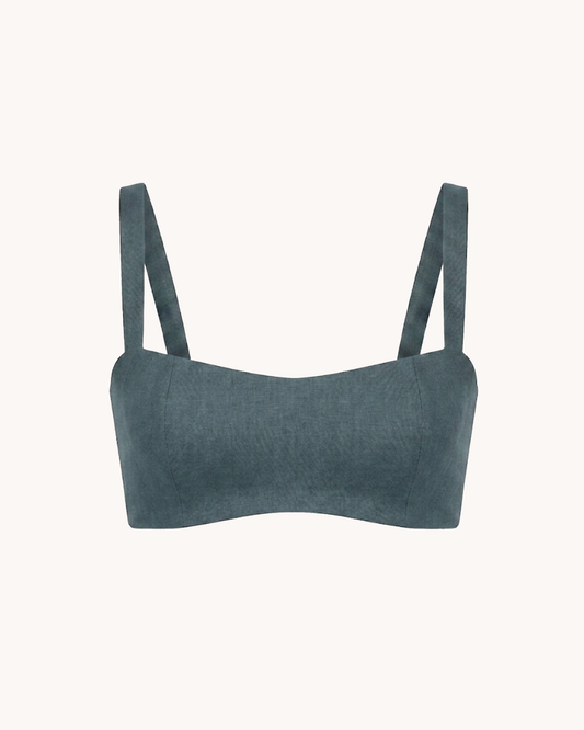 Kinvy Top | Handloom Indigo Cotton Linen