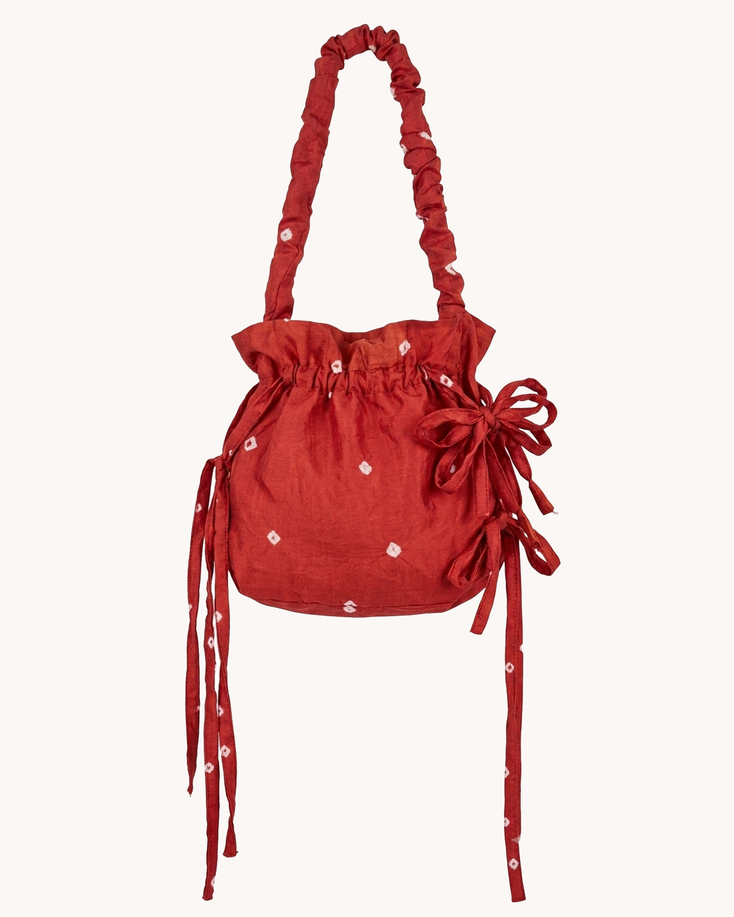 Leena Bag | Red Silk Bandhani