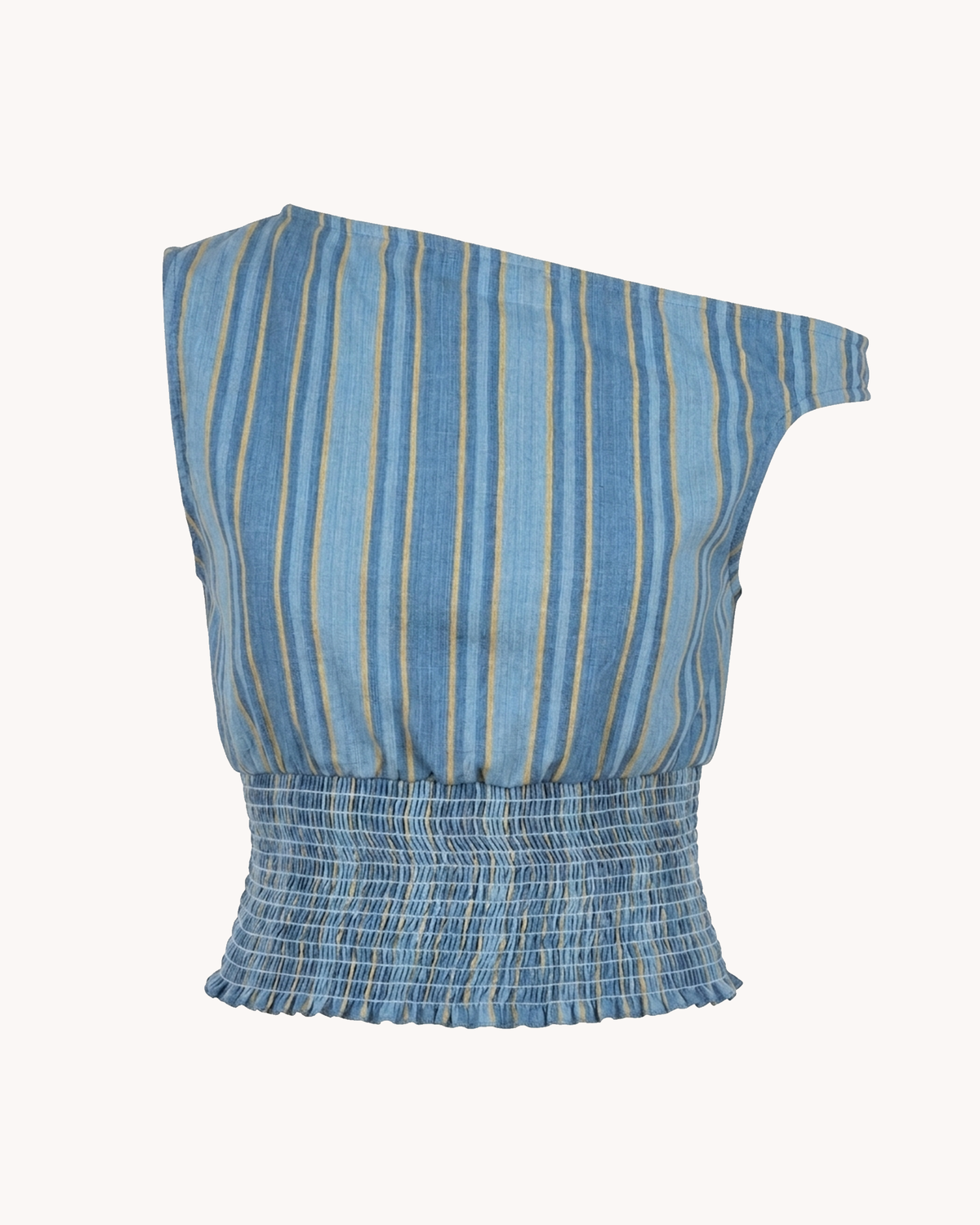 Nasibi Top | Handloom Indigo Stripe
