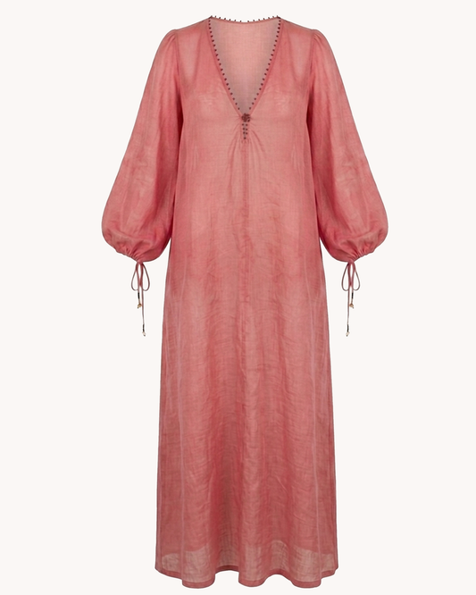 Roshni Dress | Pink Cotton
