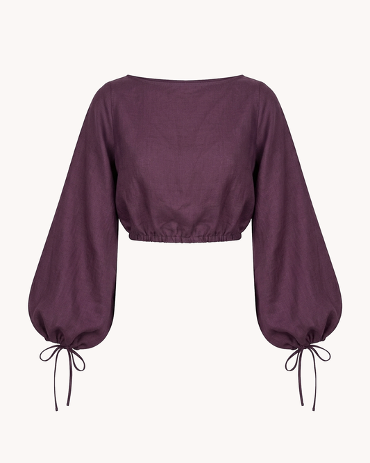 Sardori Blouse | Purple Silk