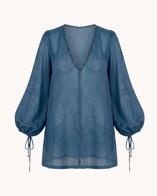 Sadya Dress | Indigo Cotton