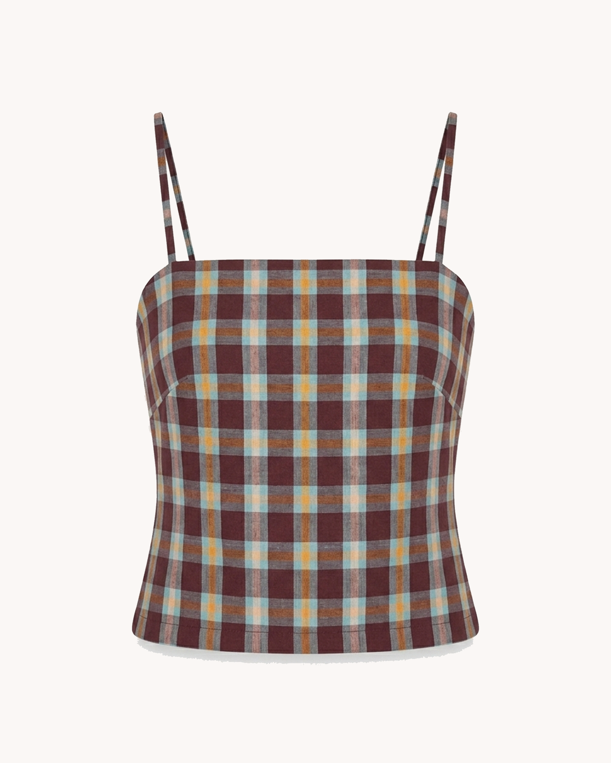 Shabnam Top | Handloom Plum Check